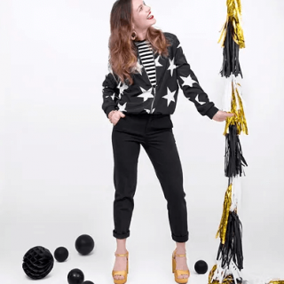 Girlanda se střapci, 0.3x1.5m, černozlaté (zn. PartyDeco)