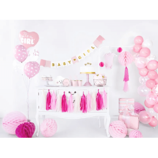 Girlanda se střapci, 0.3x1.5m, růžový mix (zn. PartyDeco)