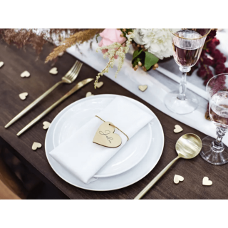Dřevěné jmenovky Srdíčka, 6x5cm, set 10ks (zn. PartyDeco)