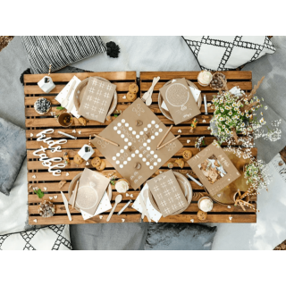 Dřevěné konfety Srdíčka, 2cm - 50ks (zn. PartyDeco)