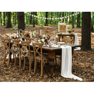 Dřevěné konfety Srdíčka, 2cm - 50ks (zn. PartyDeco)