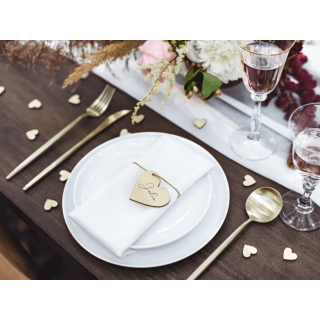 Dřevěné konfety Srdíčka, 2cm - 50ks (zn. PartyDeco)