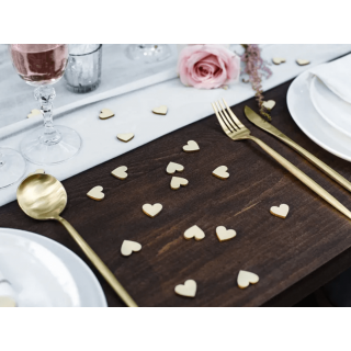 Dřevěné konfety Srdíčka, 2cm - 50ks (zn. PartyDeco)