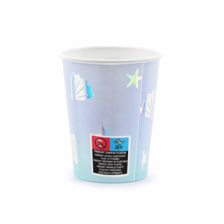 Papírové kelímky Mořský svět, 220ml, set 6ks (zn. PartyDeco)