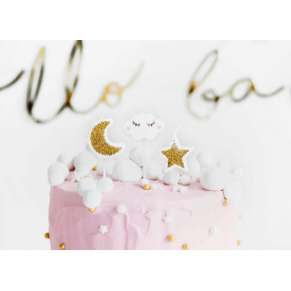 Narozeninové svíčky Obloha, 2x3cm, set 5ks (zn. PartyDeco)