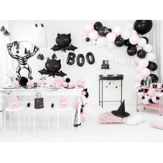 Papírové kelímky Strašidla, růžové BOO!, 220ml, set 6ks (zn. PartyDeco)