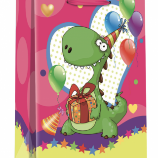 Dárková taška DINO party, velikost L (zn. Flexio)