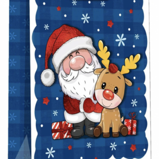 Dárková taška Santa se Sobem, velikost M (zn. Flexio)