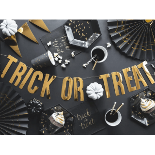Halloweenské dekorační rozety, černo-zlatá s pavouky, set 2ks (zn. PartyDeco)