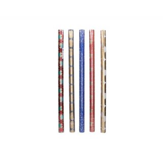 Balicí papír Vánoční, metalický, rozměr 0.7x1.5m (zn. WIKY)