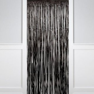 Dekorační fóliový PARTY závěs, černá barva, 100x200cm (zn. UNIQUE)
