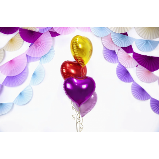 Fóliový balónek SRDCE, velikost 45 cm, srdce, zlaté (zn. PartyDeco)