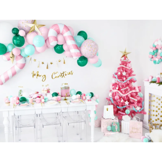 Papírová girlanda Hvězdy + střapce - zlatá barva, délka 1.3m (zn. PartyDeco)