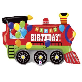 Fóliový balónek Vlak / Mašinka - HAPPY BIRTHDAY, velikost 94cm (zn. GRABO)