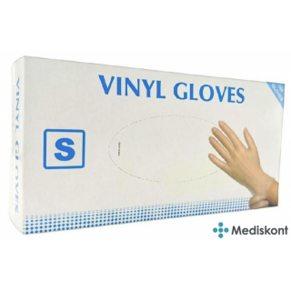 Rukavice vinylové Vinyl Gloves, 100 ks, transparentní, nepudrované