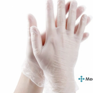 Rukavice vinylové Vinyl Gloves, 100 ks, transparentní, nepudrované