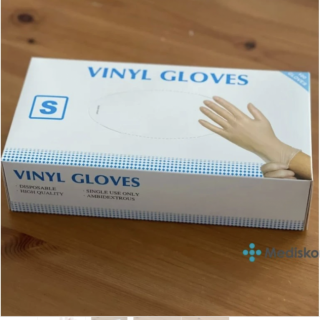 Rukavice vinylové Vinyl Gloves, 100 ks, transparentní, nepudrované