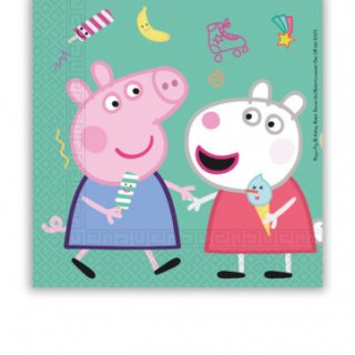 Ubrousky papírové, Prasátko Peppa / Peppa Pig, rozměr 33x33 cm, set 20ks (zn. Procos)