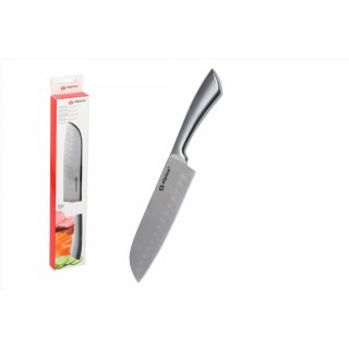 Nerezový nůž Santoku 31.5 cm - Japonský nůž s perfektním řezem (zn. Alpina)