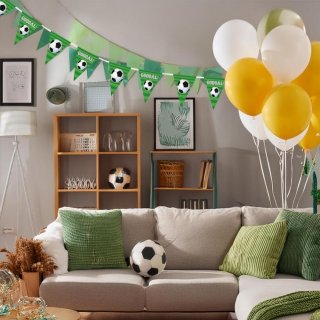 Girlanda vlaječková - Fotbal 3D, délka 3.6m (zn. UNIQUE)