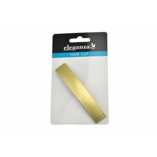 Vlasový skřipec / spona s glitry, 11x2cm, zlatá barva (zn. Eleganza)