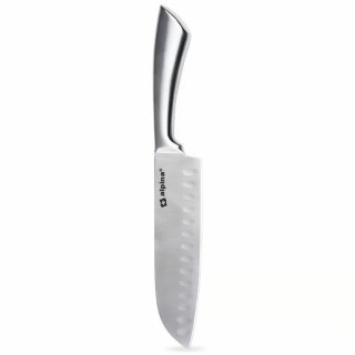 Nerezový nůž Santoku 31.5 cm - Japonský nůž s perfektním řezem (zn. Alpina)