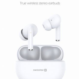 SWISSTEN Bluetooth TWS sluchátka proTUNE, bílé