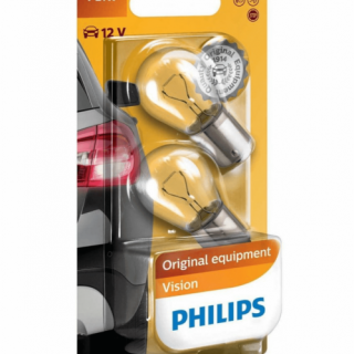 Autožárovky Philips Vision P21W 12498B2 / 21W / 12V BA15 s homologací, 2ks