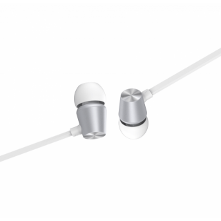 SWISSTEN stereo sluchátka s mikrofonem YS500 metal dynamic, stříbrná barva