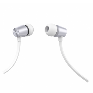 SWISSTEN stereo sluchátka s mikrofonem YS500 metal dynamic, stříbrná barva
