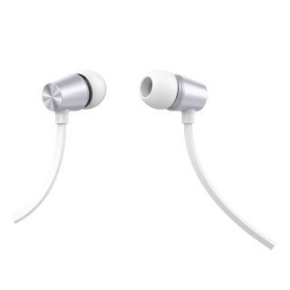 SWISSTEN stereo sluchátka s mikrofonem YS500 metal dynamic, stříbrná barva