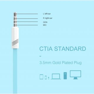 SWISSTEN sluchátka Earbuds Rainbow YS-D2, bílé (ECO BALENÍ)