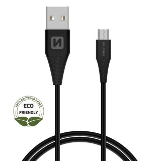 SWISSTEN datový kabel USB / micro USB, délka 1.2m, černá barva (ECO BALENÍ)