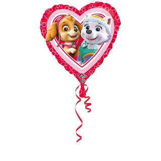 Foliový balónek Paw Patrol / Tlapková Patrola - Love Girl, srdce, 45cm (zn. Anagram)