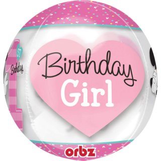 ORBZ balón Minnie Mouse 1. narozeniny / 1st Birthday, 40x38cm (zn. Anagram)