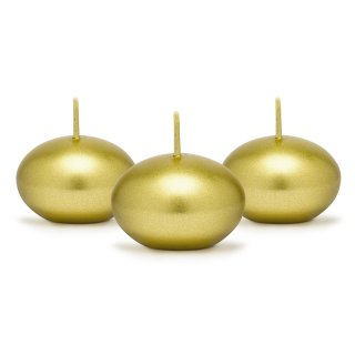 Plovoucí svíčka zlatá, metalická, 1ks (zn. PartyDeco)