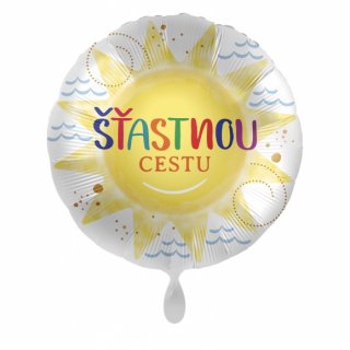 Kruh Šťastnou cestu CZ 43 cm - fóliový balónek