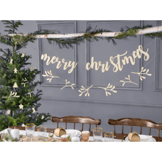 Girlanda dřevěná - jmelí, délka 2m (zn. PartyDeco)