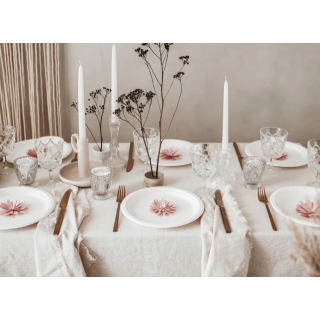 Skleněný svícen, stříbrný, 8cm (zn. PartyDeco)
