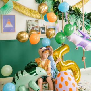 Fóliová ČÍSLICE 5, zlatá barva, velikost 86 cm (zn. PartyDeco)