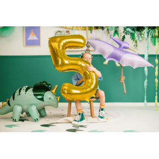 Fóliová ČÍSLICE 5, zlatá barva, velikost 86 cm (zn. PartyDeco)