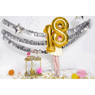 Fóliová ČÍSLICE 8, zlatá barva, velikost 86cm (zn. PartyDeco)
