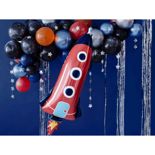 Fóliový balónek Raketa, rozměr 44x115cm (zn. PartyDeco)