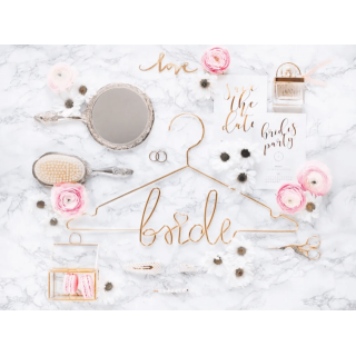 Svatební kovové ramínko Bride pro nevěstu, zlaté (zn. PartyDeco)