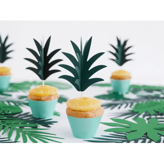 Zápichy 3D do cupcaků Ananas Pineapple, set 6ks (zn. PartyDeco)