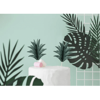 Zápichy 3D do cupcaků Ananas Pineapple, set 6ks (zn. PartyDeco)