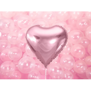 Fóliový balónek SRDCE velké, světle růžová barva, velikost 61cm (zn. PartyDeco)