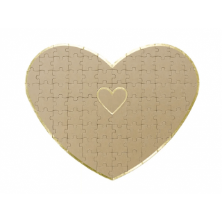 Svatební kniha hostů - Puzzle ve tvaru srdce, 85 dílků (zn. PartyDeco)