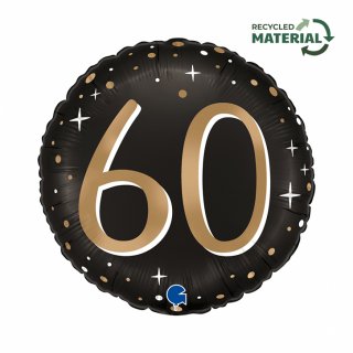Kruh - Černý č. 60 (46cm) fóliový balónek nafukovací