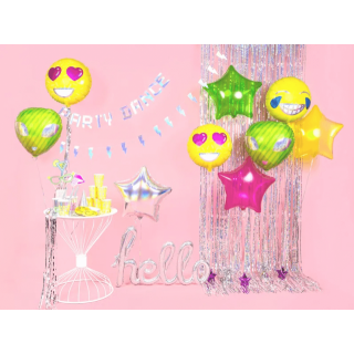 Foliový balónek Hvězda, holografická, 48cm (zn. PartyDeco)